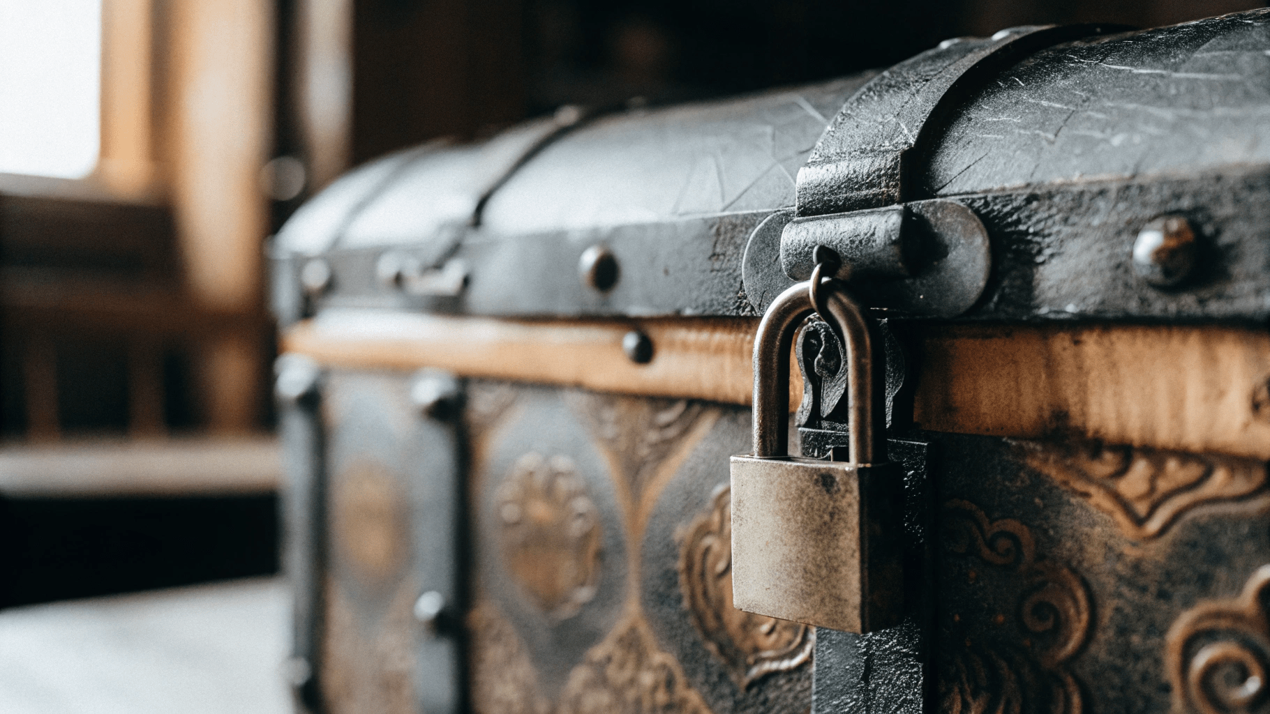 a securely locked chest to illustrate my cookie policy