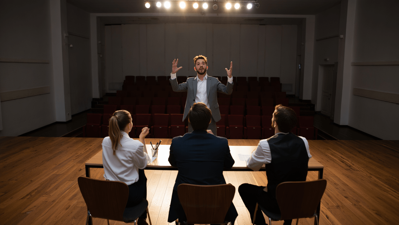 An actor transformed, audition nerves gone with a new audition mindset, no imposter syndrome
